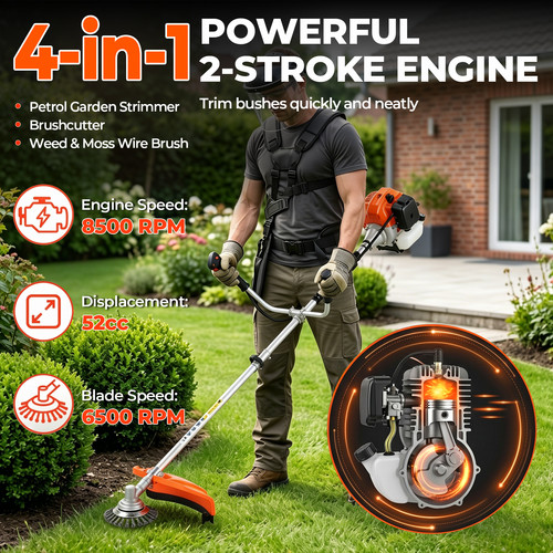 52cc petrol garden multi tool - 52cc,