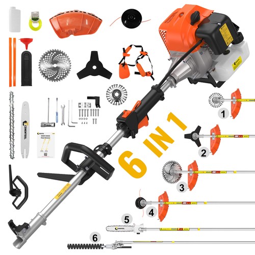 Petrol grass trimmer 52cc 6in1 - petrol,